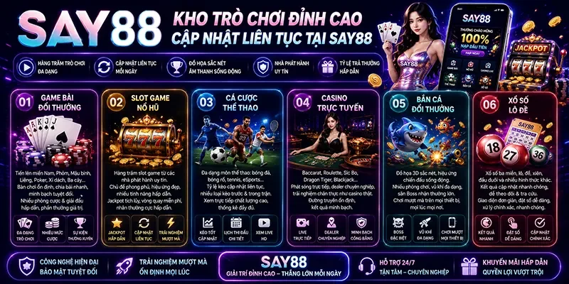 Kho trò chơi đỉnh cao, cập nhật liên tục tại Say88